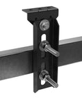Rock Solid Universal 4 Pcs 8 Inch Boat Trailer Bunk Brackets With Swivel Top U Bolt Kit For Pontoon And Jet Hulls close-up of steel brackets with bolts.