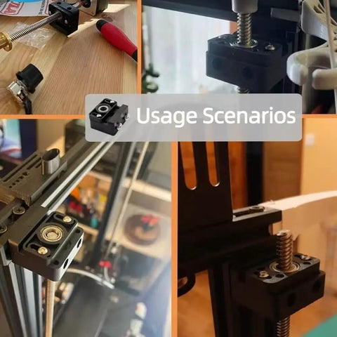 Z Axis Lead Screw Mounting Blocks Set Of Eight For 3D Printers Plastic Bracket That Cuts Vibration And Print Banding Easy Install For Stable Z Axis Bearings Compatible With Ender 3 And CR 10 Series on 3D printer lead screw