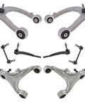 Top Shelf Front Control Arm Ball Joint Sway Bar Link And Tie Rod End Steering Suspension Upgrade Kit For Cadillac STS AWD, eight-piece set.