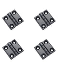 Heavy Duty Metal Foldable Butt Hinges 4 Pack, Smooth Ball Bearing Cabinet Door Hardware, Solid Zinc Alloy 1.57 Inch Square