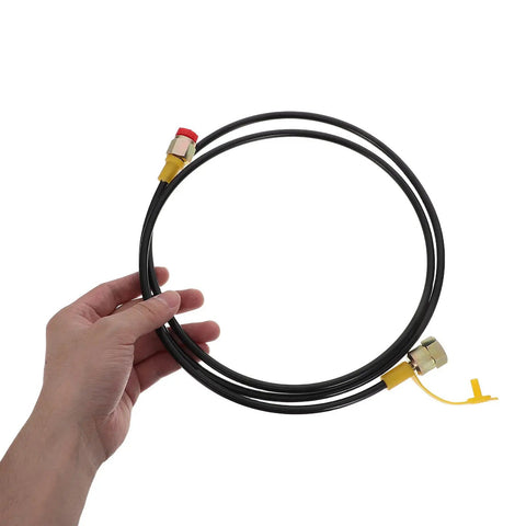 Heavy Duty Hydraulic Pressure Test Hose With Integrated Leakproof Gauge And Commercial Steel Reinforced Fittings For Durability And Quick Tool Free Job Site Hook Up