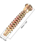 Heavy Duty Furniture Confirmat Screws 20 Pack 7X49mm Bronze Tone Flat Head Hex Socket side view with measurements