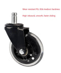 Replacement Skate Wheel Set With 85A PU Hardness, showing a black caster wheel with metal connector, size 60mm to 110mm.