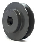 One Groove Solid Pulley For V Belt 4L And 5L Heavy Duty Cast Iron With Hex Set Screws And Keyway One And One Eighth Inch Bore