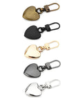 Multicolor Heart Shaped Zipper Pull Replacement Kit For Backpacks Coats Jackets Pants And Luggage 5Pcs Metal Zipper Fixer Repair Set