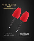 Cylindrical Drill Polishing Tool For Wheels And Hubs With Foam Sponge Pads Buffing Wheel Auto Car Rim Polisher, front view