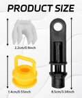 5 Piece Transmission Shifter Linkage Cable Bushing Repair Kit With Clamp And Two Bushings dimensions displayed