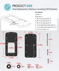 Diagram of Xi Series Quick Release Mounting Bracket Kit Replacement for Xi3 Xi5 Trolling Motors with measurements