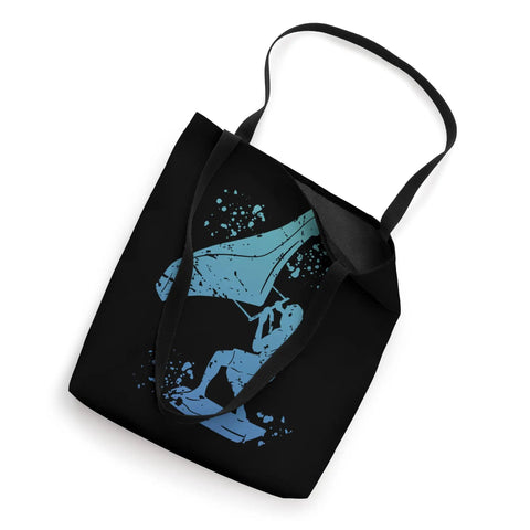 Colorsplash Wing Foil Wingsurfing Tote Bag For Men Watercolor Splash Design 16 By 16 Inch Carryall For Wingboarding Gear on black background