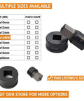 Heavy Duty Square Hole Punch Die For Hydraulic Punching Machines 17x17mm Industrial Grade Alloy Steel Punch Die Set options chart