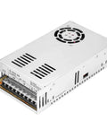 Beefed Up 36V 350W Industrial AC Power Supply For Security Monitoring And PLC Control Systems, Rugged Transformer Type, Compact High Efficiency Unit For Transportation Facilities And Industrial Applications, silver metal housing