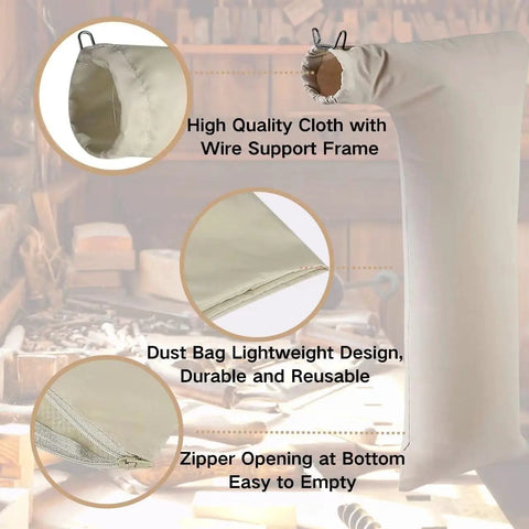 Heavy Duty Dust Collector Bag For 10 Inch Table Saws With Two And A Half Inch Dust Port Fits Most Major Brands with zipper