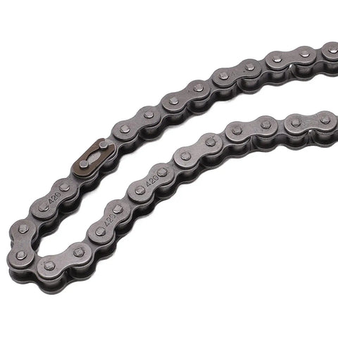 420 chain with master link for mini bike tensioner kit, Rock Your Mini Bikes Hard With This Heavy Duty Steel Alloy 420 Chain Roller Tensioner Kit Featuring A Spring And Master Link Perfect For 212Cc 196Cc 6.5Hp Engines To Keep Your Ride Smooth Without Slack.