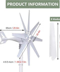 Powerful 14000W Wind Turbine Kit with 8 Blades, MPPT Controller, Auto Windward Direction, Ideal for Off-Grid Use