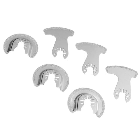 Carbide Oscillating Saw Blades Set, 6 Piece Segment Blades For Concrete, Grout, Tile, Masonry And Soft Stone Cutting And Grinding