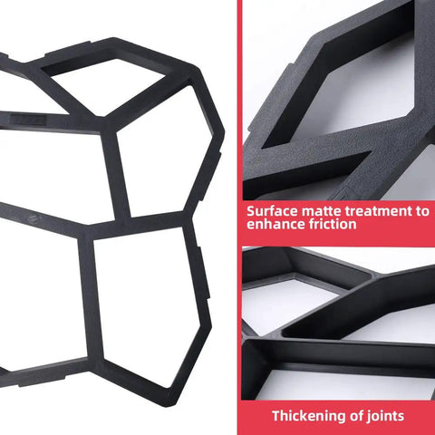 DIY Concrete Path Maker Molds 17 By 17 Inch 1.6 Inch Thick Irregular Stepping Stone Pavers showing surface texture details.