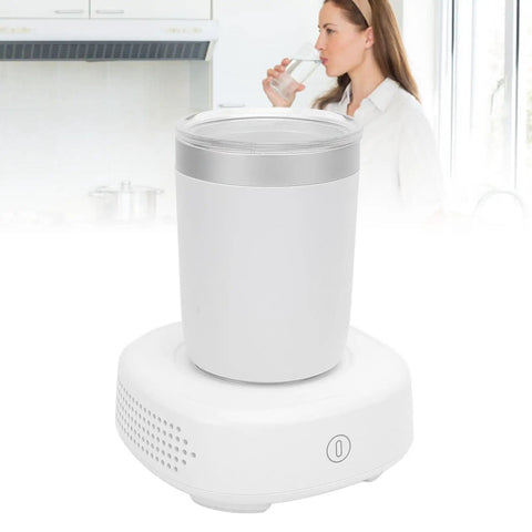 Smart Electric Coffee Mug With Adjustable Temperature Control, 380ml, white ABS & steel, ideal for home hydration routines.