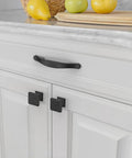 10 Pack Matte Black Cabinet Pulls 3 Inch Hole Center Cabinet Hardware, installed on kitchen drawer, durable solid metal handle ZH0068