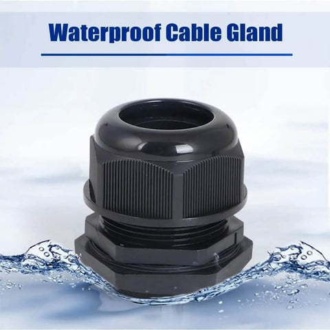 25 Pack PG16 Cable Glands Heavy Duty Waterproof IP68 Adjustable 8.5-14mm With Rubber Gaskets M22 X 1.5 Wire Connector