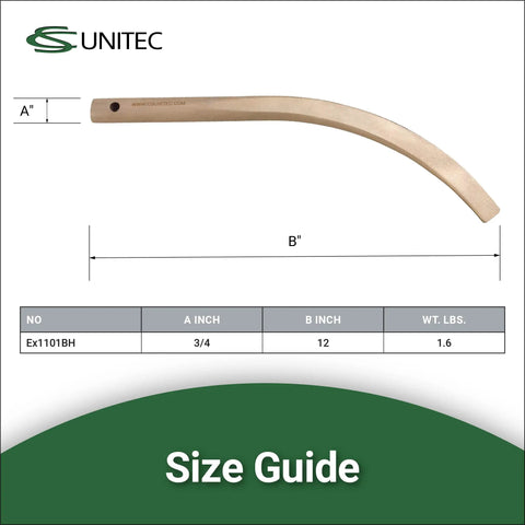 Non Sparking Copper Beryllium Banana Wedge With Lanyard Hole Three Quarters Inch Wide 12 Inch Long Non Magnetic Corrosion Resistant ISO 9001 2025 Certified Rugged Worksite Ready For ATEX EX Zone And Petrochemical Plants size guide