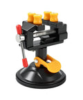 Mini Suction Vise Clamp Aluminum Alloy With Vacuum Base Pro Grade 180 Degree Rotating Bench Clamp Tool For Electronics Precision Holding Lightweight Durable And Rust Resistant on white background