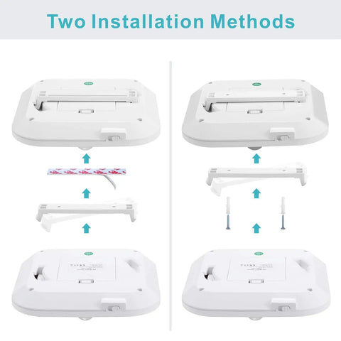 Battery Powered Motion Sensor Ceiling Light LED 6000K 180 Lumens installation methods guide
