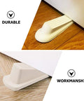 5 Pack Door Wedge Stoppers Rubber Anti Skid Prevent Slamming For Home And Office, wedge-shaped, white, durable, under door