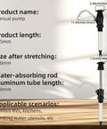 Manual pump 275mm hand-operated for caravan sinks, aluminum tube, smooth dual action water flow. Swap Dead Electric Pumps For This Rugged Hand Operated Drum Pump Designed For Caravan And Rv Sinks Delivering Smooth Dual Action Water Flow To Keep You Quenched While Camping Rough Outside Off Grid.