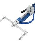 Heavy Duty Self Locking Steel Strap Bander Kit With Ergonomic Rubber Handle And Adjustable Knob For Boat Industry And Secure Zip Tie Bundling Tasks, blue metal tool
