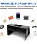 Center Console Organizer for VW Golf GTI R MK8 2022 2026 with items like phone, wallet, coins, and keys showcasing storage capability