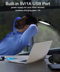 LED Desk Lamp With USB Charging Port, Eye Caring Circular Design With No Flicker, Five Lighting Modes And Ten Brightness Levels