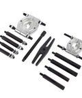 Beast Mode 5 Ton Hub Axle Puller Set And Bearing Separator Kit 12 Piece Heavy Duty Forged Steel With 2 Inch And 3 Inch Jaws on white background