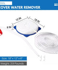 Pool Cover Drainer Kit For Above Ground Pools Premium Siphon With 16 Feet Hose And Pump, dimensions 18x12x6 inches