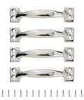 Bow Shaped Gate Handles Set Of 4 Metal Pulls For Cabinets Wardrobes Cupboards Fences And Garage Doors Easy Install Furniture Knobs