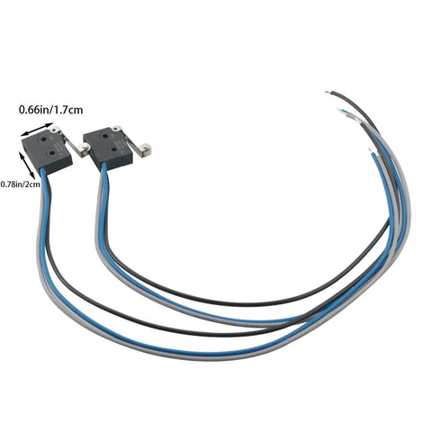 Waterproof Mini Limit Switch With Hinged Lever 2 Pack Prewired SPDT 3 Pin Micro Switch IP67 PA66 6A 12V DC And 5A 250VAC
