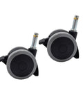 Heavy duty 3 inch casters for smooth rolling, featuring black material, designed for Rogue and Prestige 500 grill stability.