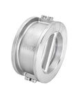 Heavy Duty Stainless Steel 316 Wafer Double Disc Spring Check Valve for Smooth Pipe Flow, 6 inch size, ANSI Class 150.