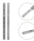 Sliding Drawer Slides Replacement Rails Two Pack With Smooth Ball Bearing And Frictionless Movement, 17mm Wide Steel Rails