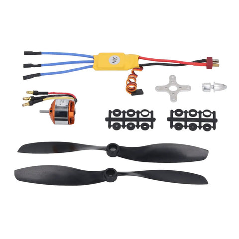A2212 1400KV Brushless RC Drone Motor With 30A ESC For 2 To 3S LiPo Power components including propellers