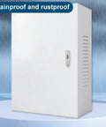 Heavy Duty Galvanized Steel Charging Station Enclosure Lockable Weatherproof Housing for Electric Cars with rainproof feature.