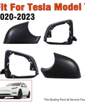 Premium Aftermarket Left And Right Side View Mirror Lower Cover Holder Plus Glass Frame Kit For Tesla Model Y 2020 Through 2023