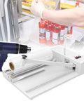 Professional Shrink Wrap Machine With Adjustable Temperature Control And T-Handle Gun, heat sealer with roll of film for packaging.