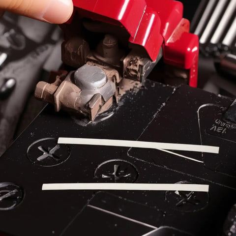 Top Rated Plastic Welding Rods Set For Car Bumper Repair Kit includes 40 Pcs of durable white pp strips on a workbench.