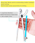 Badass Heavy Duty Carbon Steel Wing Divider Locking Caliper With Integrated Pencil Cup, 9mm x 7mm legs for precision tasks.
