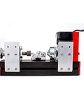 High Power Mini Metal Lathe For Diy Machining side view showing compact design and 20W motor for precision turning.