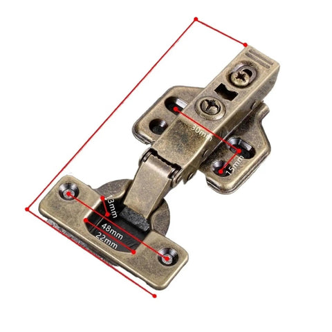 Hydraulic Cabinet Hinges With Dampers No Squeak Soft Close For Wardrobe And Cupboard Doors Copper Core Half Overlay DIY Friendly Install