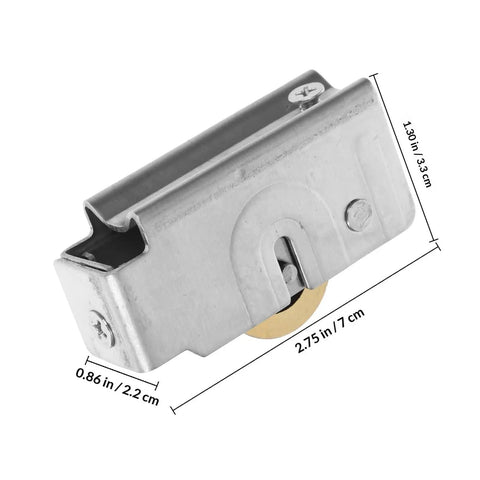 Heavy Duty Sliding Door Roller Wheels Replacement For Aluminum Window Tracks And Glass Patio Doors With Smooth As Silk Shower Pulley Hardware For Drawers And Furniture, silver steel roller, 2.75 in size