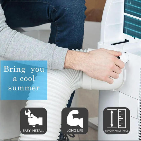Portable Air Conditioner Exhaust Hose With 5.9 Inch Diameter And 90 Inch Length, Anti Clockwise Thread, Plug And Play Easy Install
