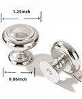 10 Pack Polished Nickel Cabinet Knobs Set For Cabinets, Drawers, And Doors with dimensions shown