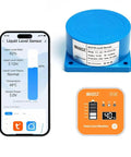 Smart WiFi Water And Oil Tank Level Sensor With Remote Alarm Monitor For Home Use, Ultrasonic Tank Gauge With Tuya App